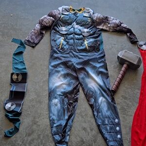 Hulk Costume Mens Medium With Cap And Belt